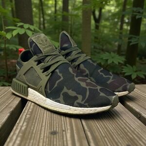 Adidas NMD R2 Camo Forest Green Mens Running Lifestyle Shoes BA7232 Size 11.5